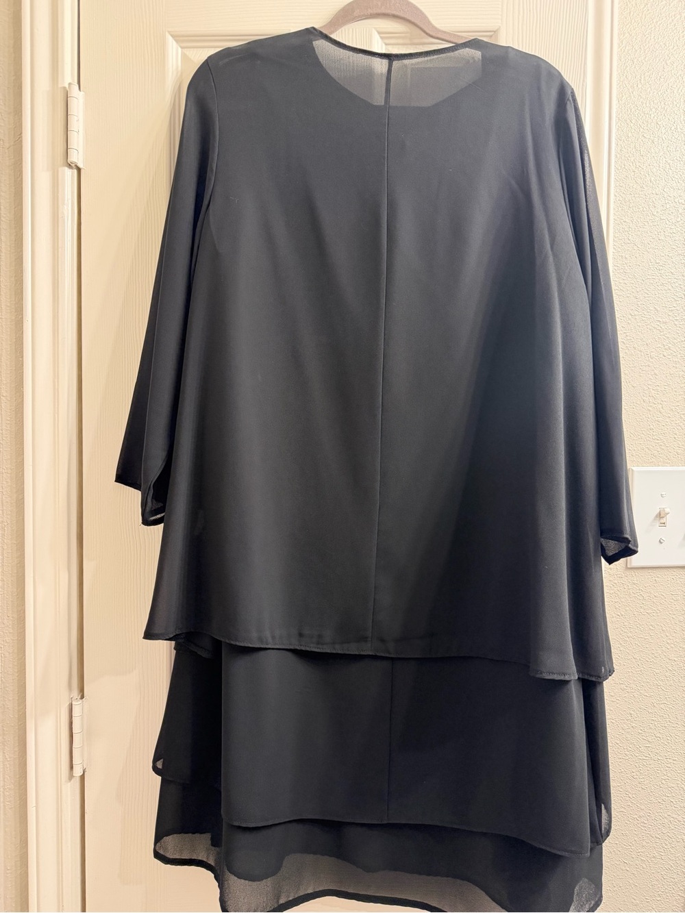 Elegant Black Layered Women’s Dress